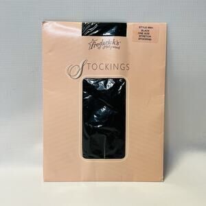 Fredericks of Hollywood Black Stockings New One Size Stretch Stockings Style 994